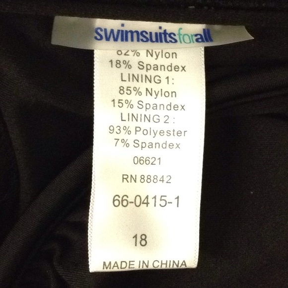 swimsuit for all Swim Nwt Swimsuits For All Black One Piece Size 8